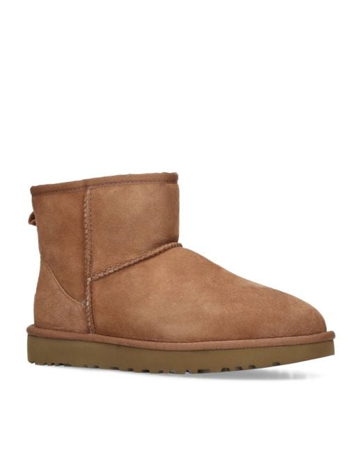 Ugg Brown Classic Mini Ii Suede Cold Weather Shearling Boots