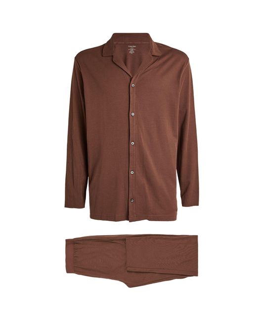 Calvin Klein Brown Cotton-blend Pyjama Set for men