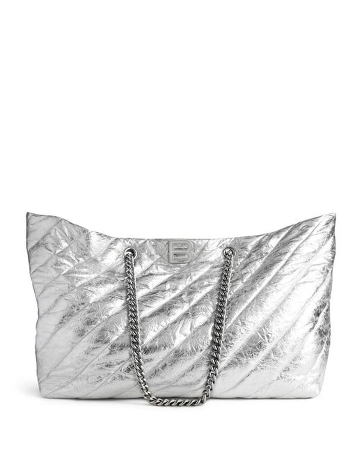 Balenciaga Metallic Calfskin Crush Tote Bag