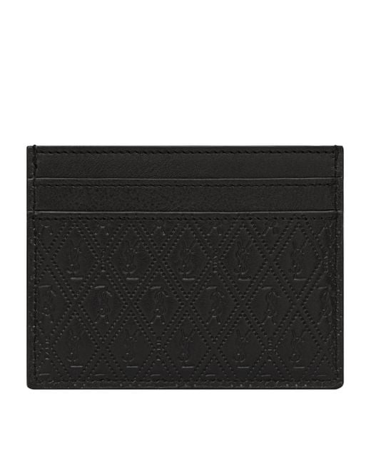 Saint Laurent Black Leather Monogram Card Holder for men