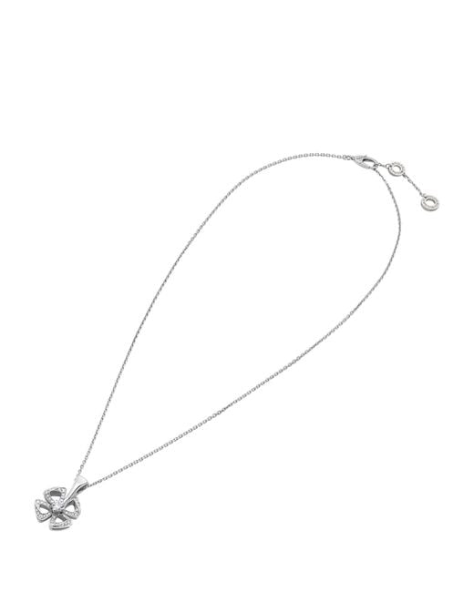 BVLGARI White And Diamond Fiorever Necklace