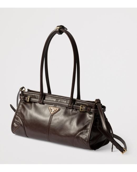 Prada Black Medium Leather Bonnie Shoulder Bag