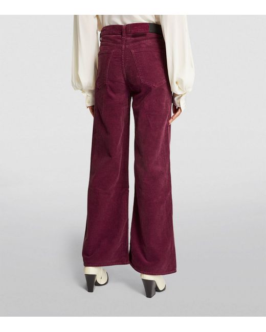 Citizens of Humanity Red Corduroy Paloma Wide-leg Trousers