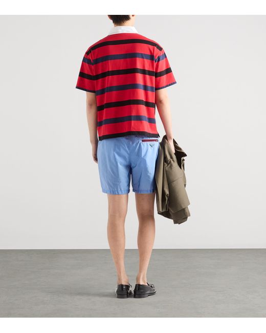 Prada Blue Re-Nylon Swim Trunks for men