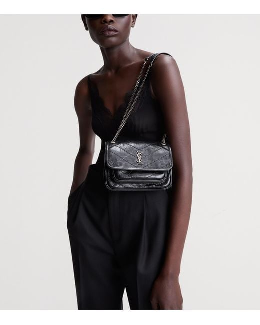 Saint Laurent White Mini Niki Chain Shoulder Bag