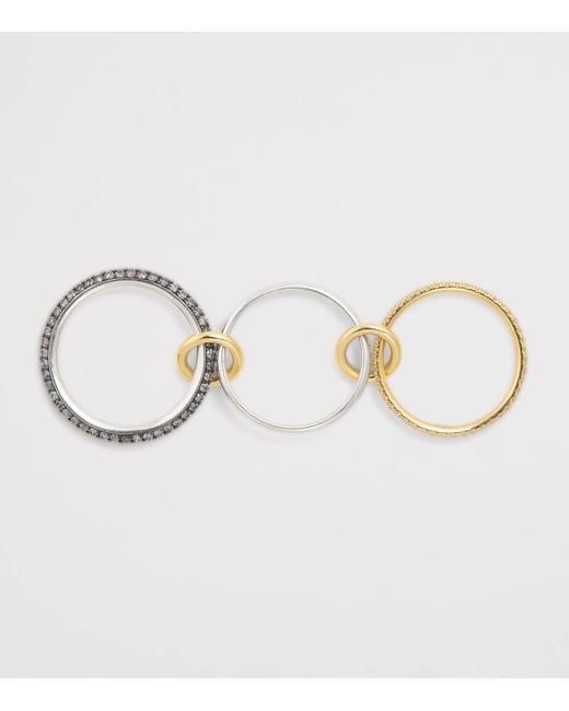 Spinelli Kilcollin Metallic Mixed And Diamond Scorpio Ring