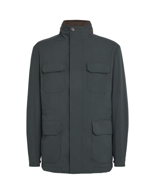 N.Peal Cashmere Gray Hampton Field Jacket for men