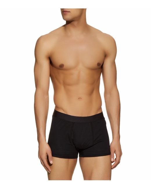 Sunspel Black Low-Rise Trunks for men