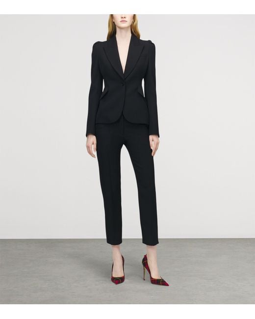 Alexander McQueen Black Wool Blazer