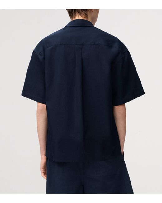 Loewe Blue Anagram Short-Sleeve Shirt for men
