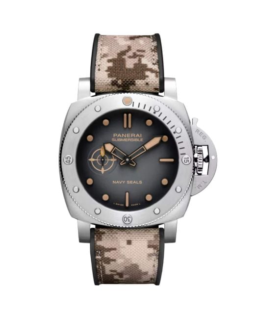 Panerai Metallic Stainless Steel Submersible Seals Watch for men