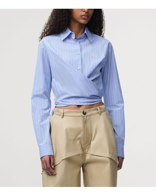 Loewe Blue X Paula's Ibiza Cotton-Blend Stripe Shirt