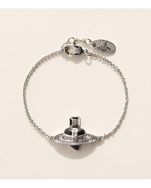 Vivienne Westwood Natural New Diamante Heart Bracelet for men