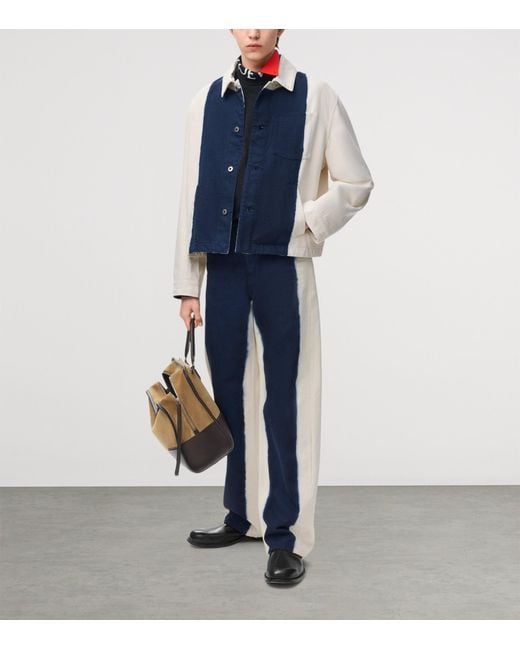 Loewe Blue Trompe-L'Oeil-Effect Straight Jeans for men