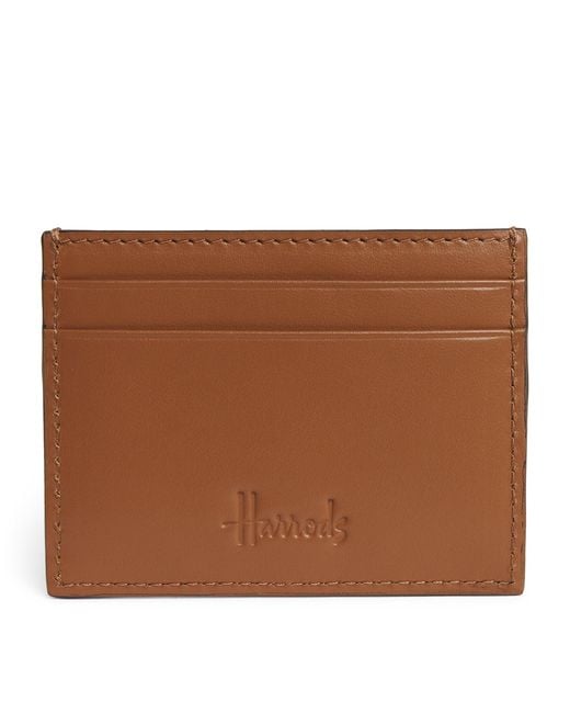 Harrods Brown Leather Card Holder