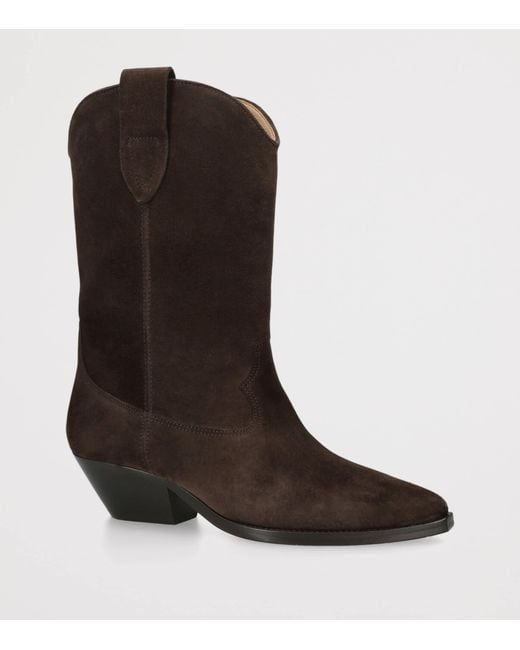 Isabel Marant Brown Suede Duerto Cowboy Boots 40