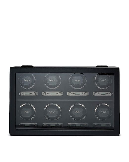 Wolf Black British Racing 8-Piece Watch Winder