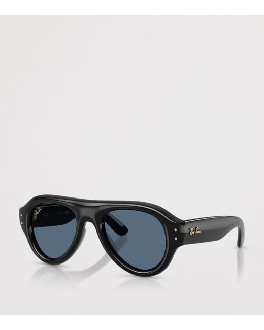 Ray-Ban Blue Aviator Puffer Sunglasses