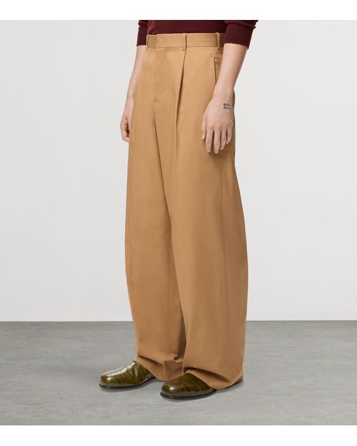 Loewe Natural Cotton Wide-Leg Trousers for men