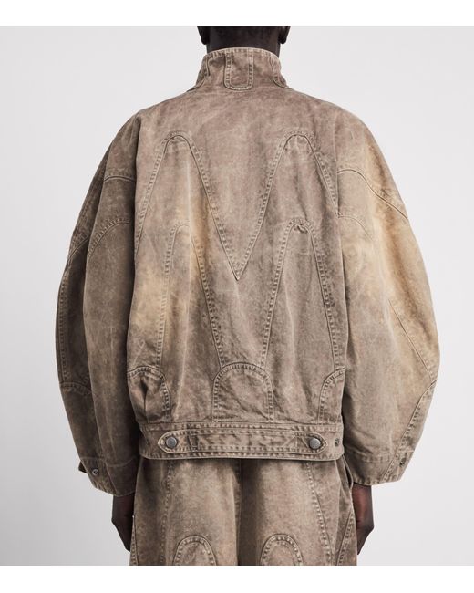 IM MEN Brown Cotton Elements Jacket for men