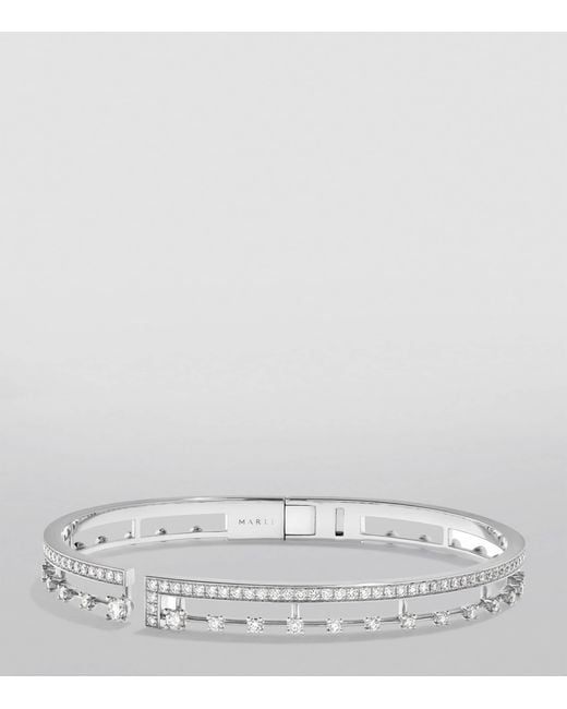 Marli New York Metallic Large And Diamond Avenues Bangle