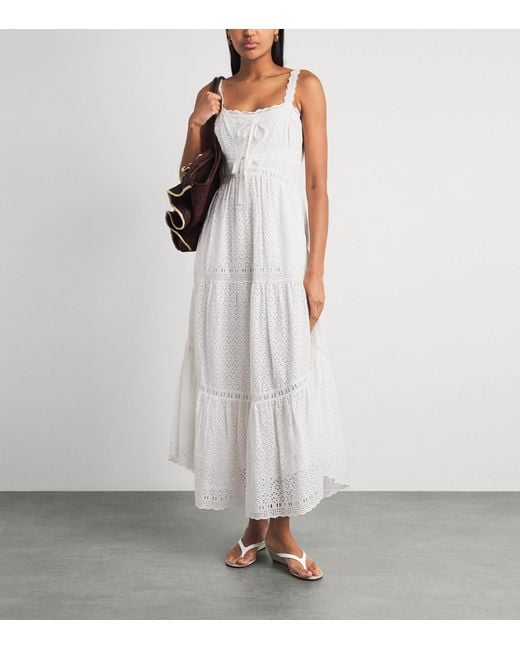 Ulla Johnson White Broderie Anglaise Constance Maxi Dress