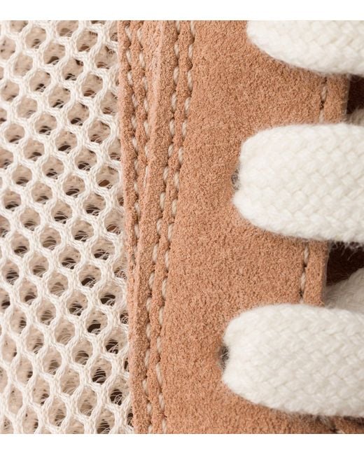 Prada Pink Suede And Mesh Montecarlo Re-Edition 2005 Sneakers