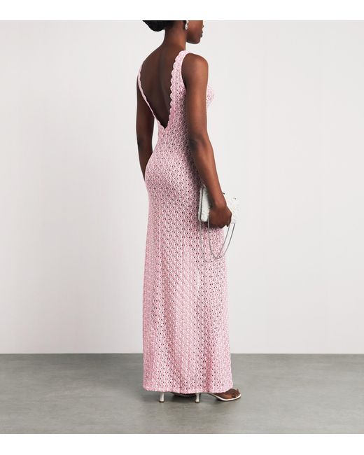 Missoni Pink Metallic Kaftan Maxi Dress