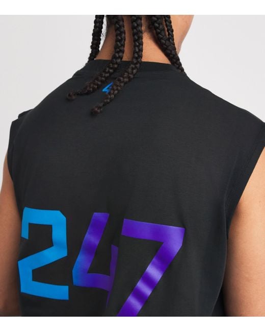 REPRESENT 247 Black 247 Motion Oversized Tank Top for men