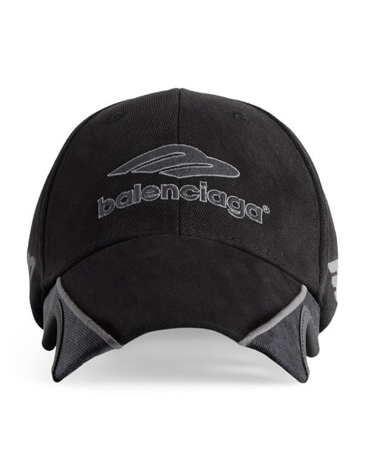 Balenciaga Black Logo Football Cap for men