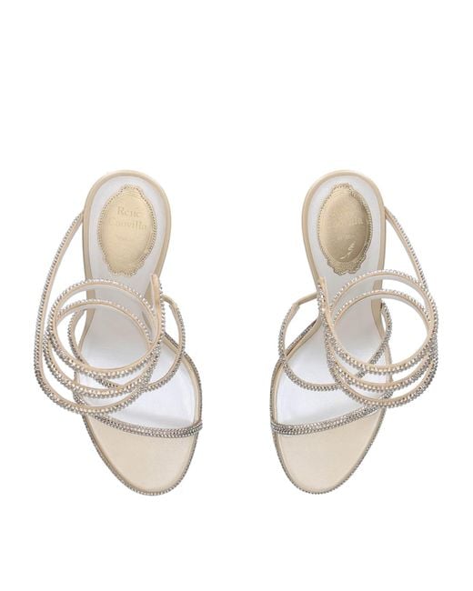 Rene Caovilla White Embellished Cleo Sandals 105