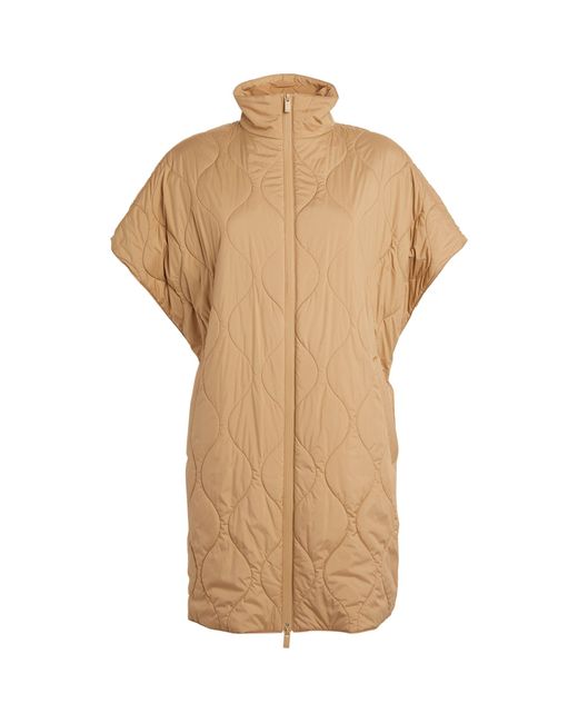 Max Mara Synthetic Odino Puffer Poncho In White Lyst Canada