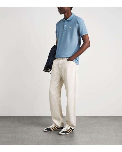 Lacoste Blue Cotton Original Polo Shirt for men