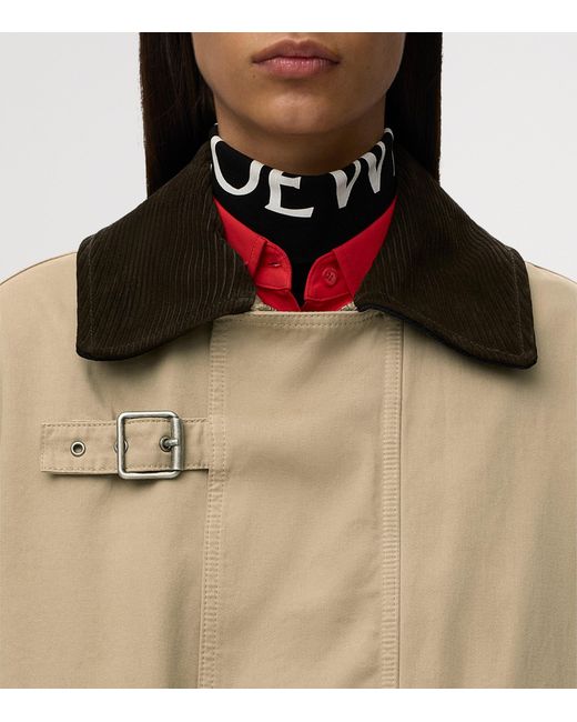 Loewe Natural Cotton-Suede Cropped Parka