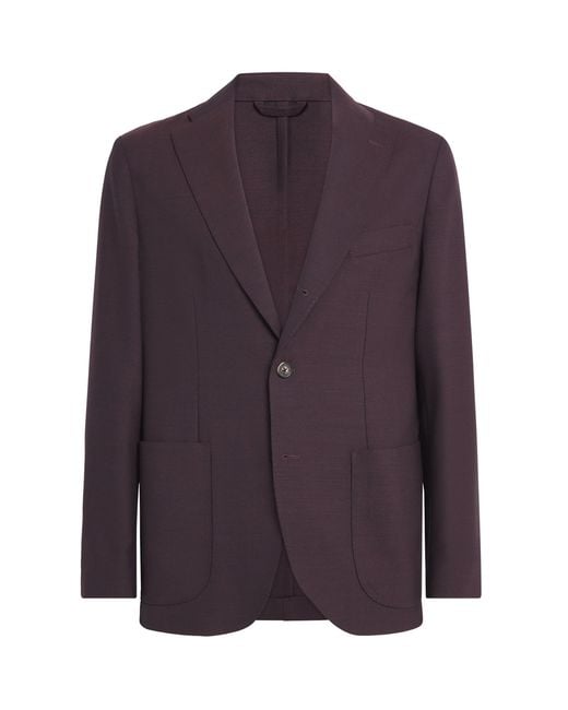 Eton of Sweden Purple Lana Tech Blazer for men