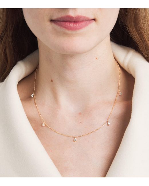 Harrods Metallic And Diamond Necklace