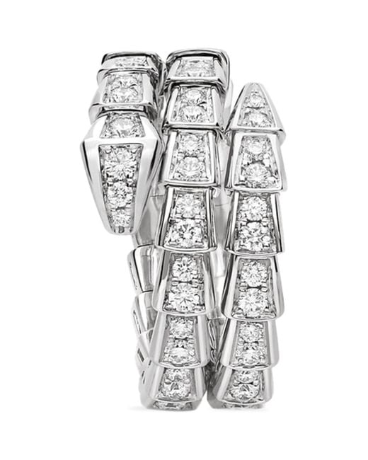 BVLGARI Metallic And Diamond Serpenti Viper Ring