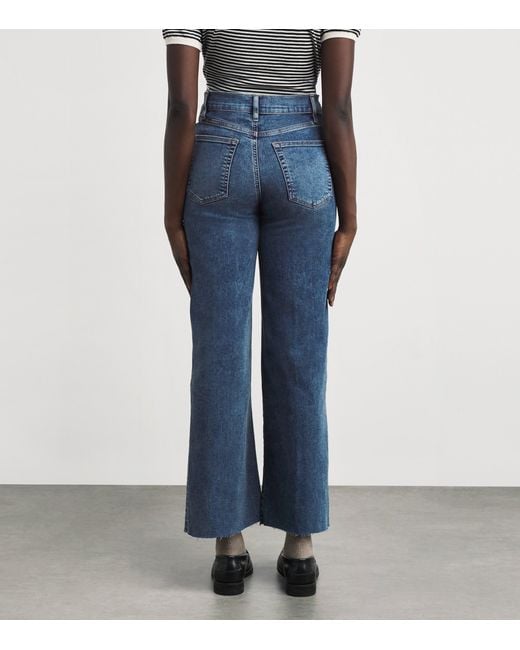 FRAME Blue Le Slim Palazzo Wide-Leg Jeans