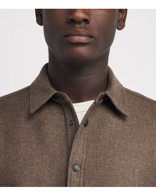 Rag & Bone Brown Wool Chelsea Overshirt for men