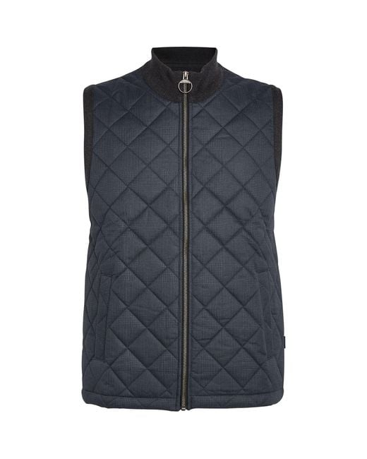 Barbour Blue Quilted Cresswell Gilet for men