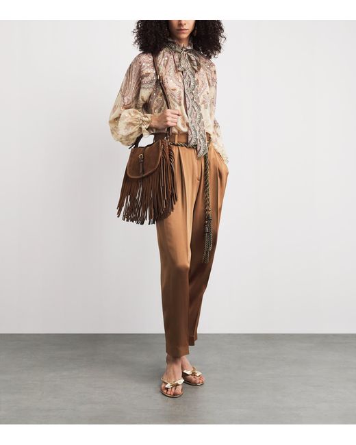 Etro Natural Silk-Blend Printed Blouse