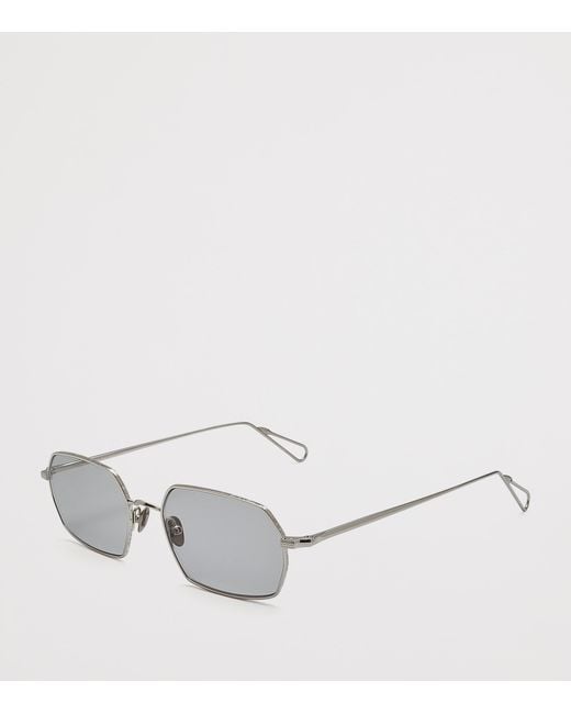 Ahlem Gray Colisée Rectangle Sunglasses for men