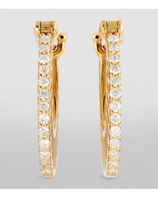 L'Atelier Nawbar Metallic Small And Diamond Cosmic Flat Ray Earrings