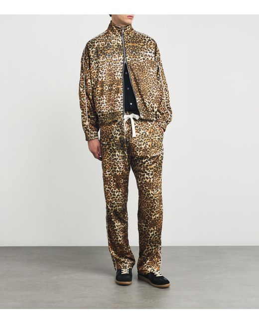 Cole Buxton Natural Leopard Track Trousers for men