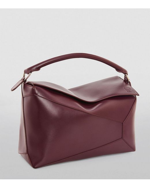 Loewe Purple Leather Puzzle Top-handle Bag for men