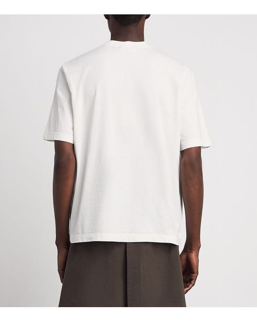 Stone Island White Organic Cotton Ghost T-Shirt for men