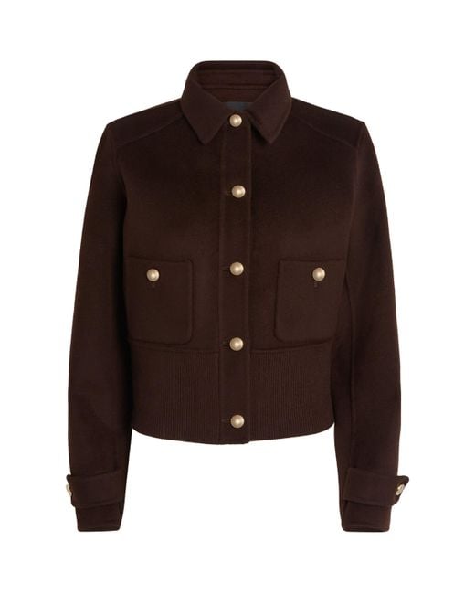 Maje Brown Wool-Blend Jacket