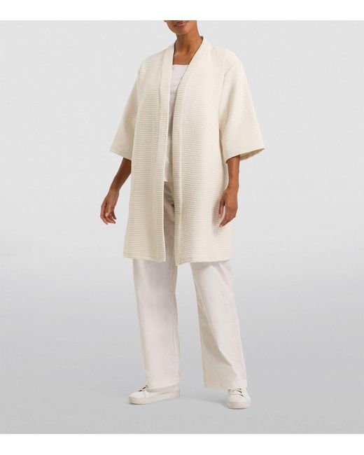 Hanro White Bouclé Urban Casuals Robe