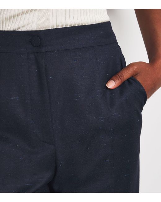 Nomadissem Blue Wool-Blend Tailored Trousers