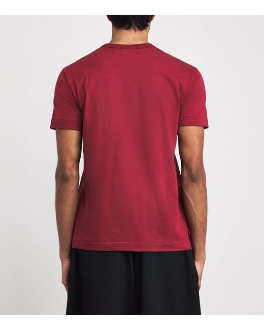 COMME DES GARÇONS PLAY Embroidered Double-Heart T-Shirt for men